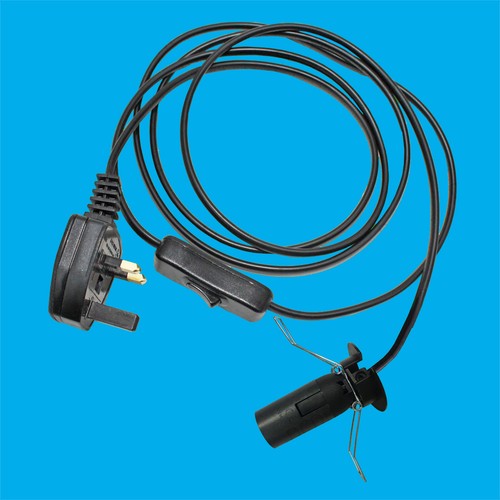 E14 ses black plug - black,